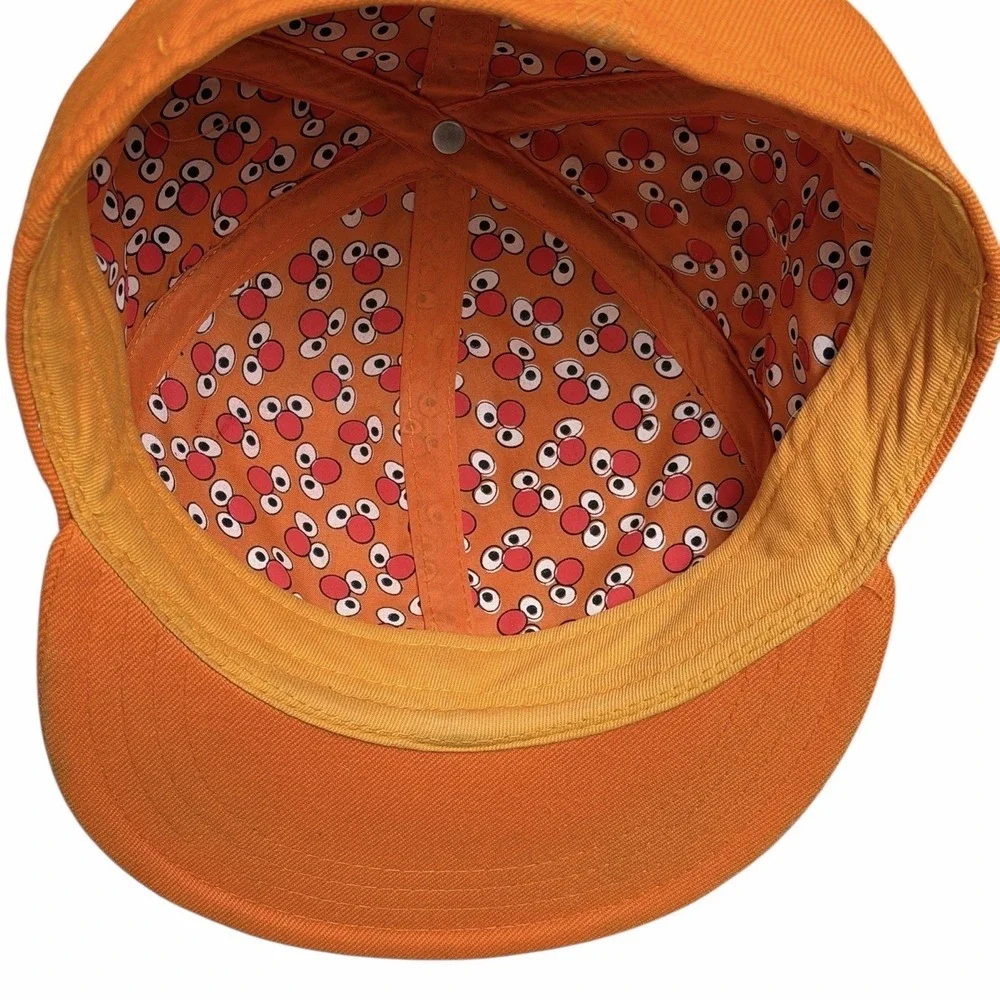 Vintage Sesame‎ Street Ernie Hat Fitted Size 7 1/2 Orange Embroidered Wool Blend
